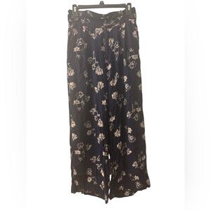 Urban Outfitters Dark Blue Floral Straight Leg Pants
